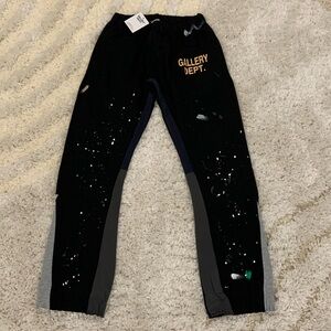 Gallery Dept. Ink Painted Flare Black Sweatpants for Men Large